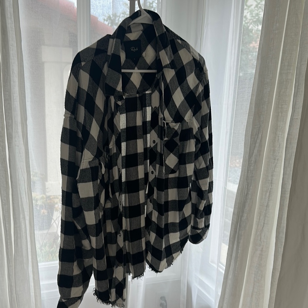 Rails Black and White Checkered Button Down Shirt